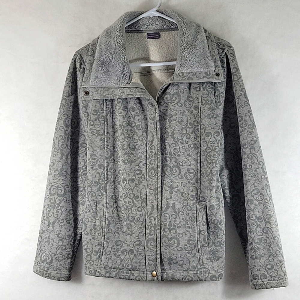 LAURA SCOTT  Fleece Zip-Up  Jacket Size M